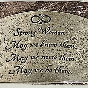 NWT - Bronze Leather Bracelet with Inspirational STRONG WOMEN Quote